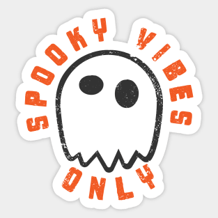 Spooky Vibes Only Halloween Ghost Sticker